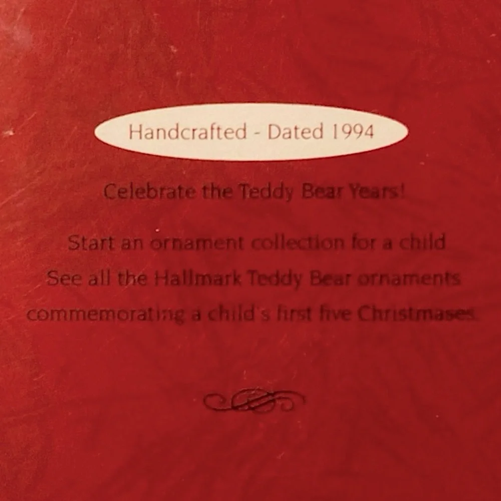 💚 Vintage Hallmark Keepsake Ornament Child’s Third Christmas 1994 Teddy Bear